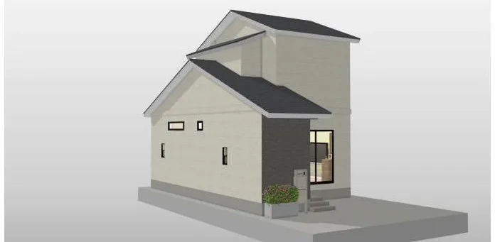 木造2階建ての外観イメージ（別の角度）